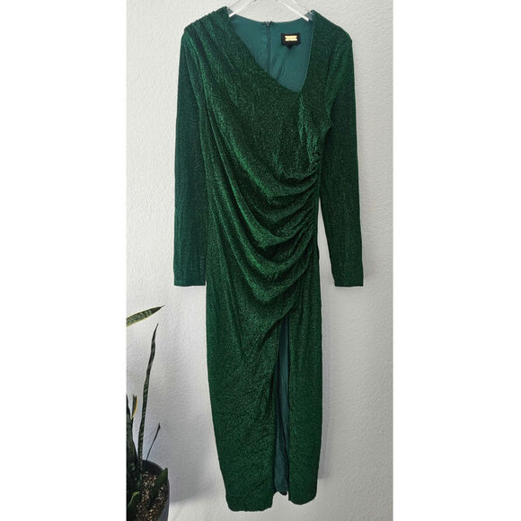 Alexia Admor Metallic Dress Green Womens Size XL - Picture 7 of 14